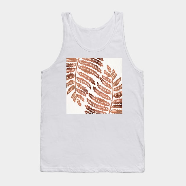 fern leaf rose gold Tank Top by CatCoq